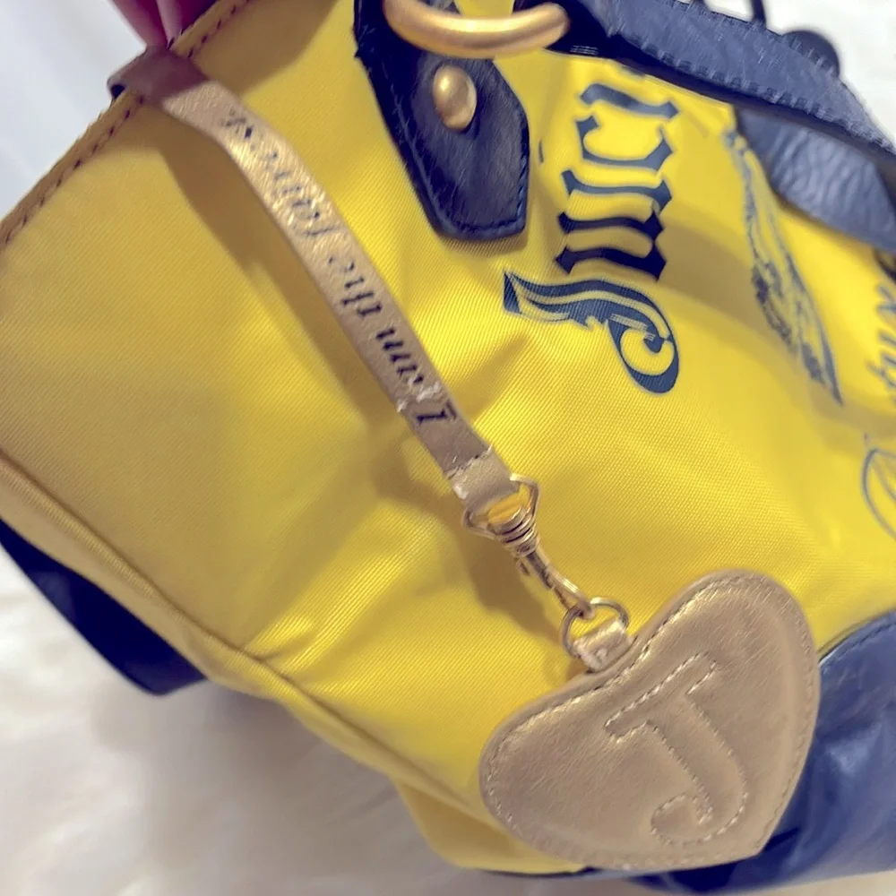 Juicy Couture Yellow Nylon Canvas Bag Like New Excellent Condition - Picture 10 of 16